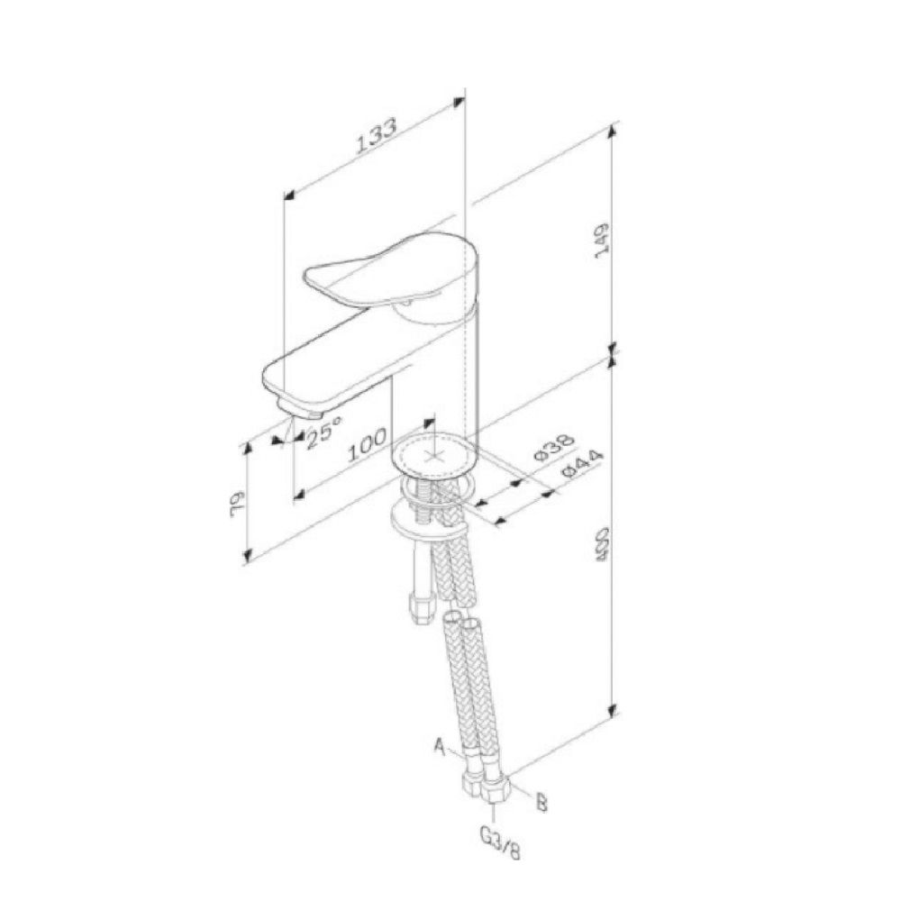 Смеситель для раковины AM.PM X-Joy F85A02122 черный
