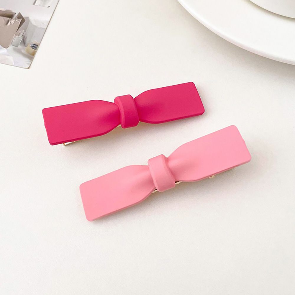Зажимы для волос детские Розовый пудинг Бантики 2х5,5 см 2 шт