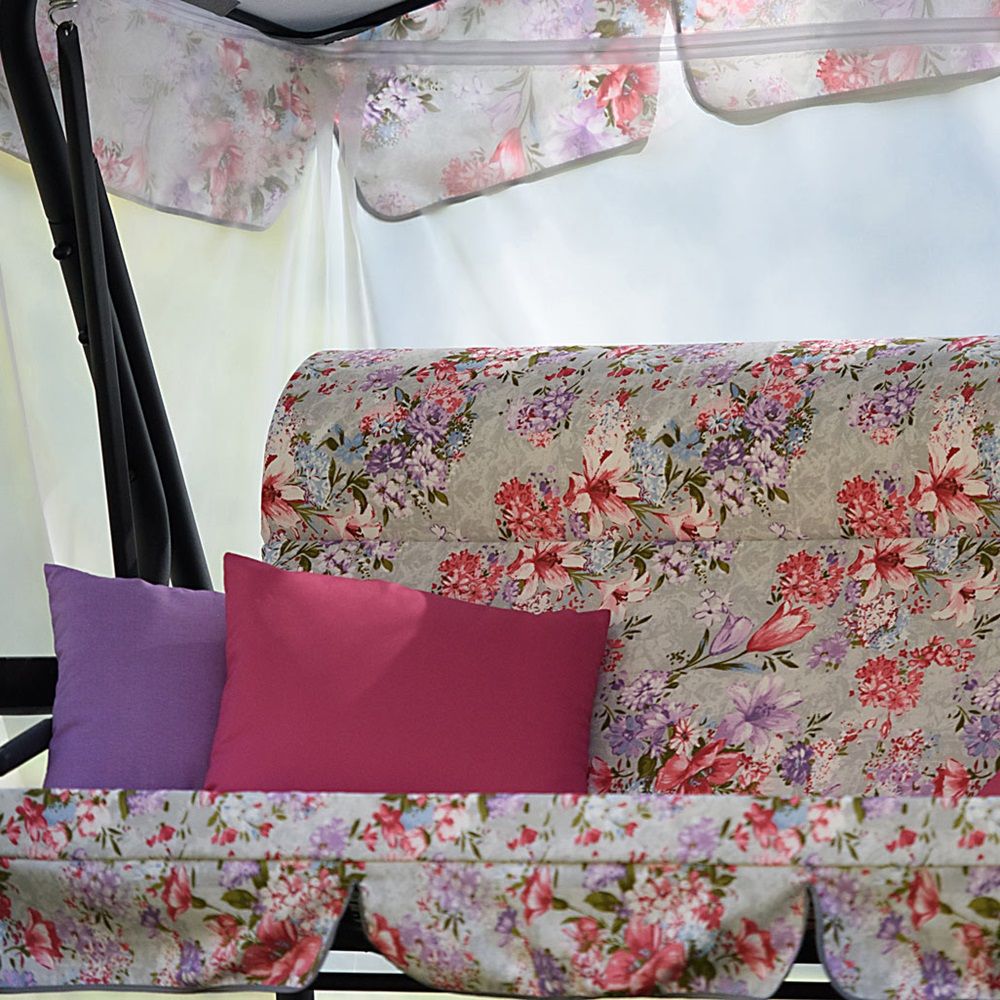 Качели садовые Турин-Премиум Flower 2442х1440х1810 мм до 280 кг