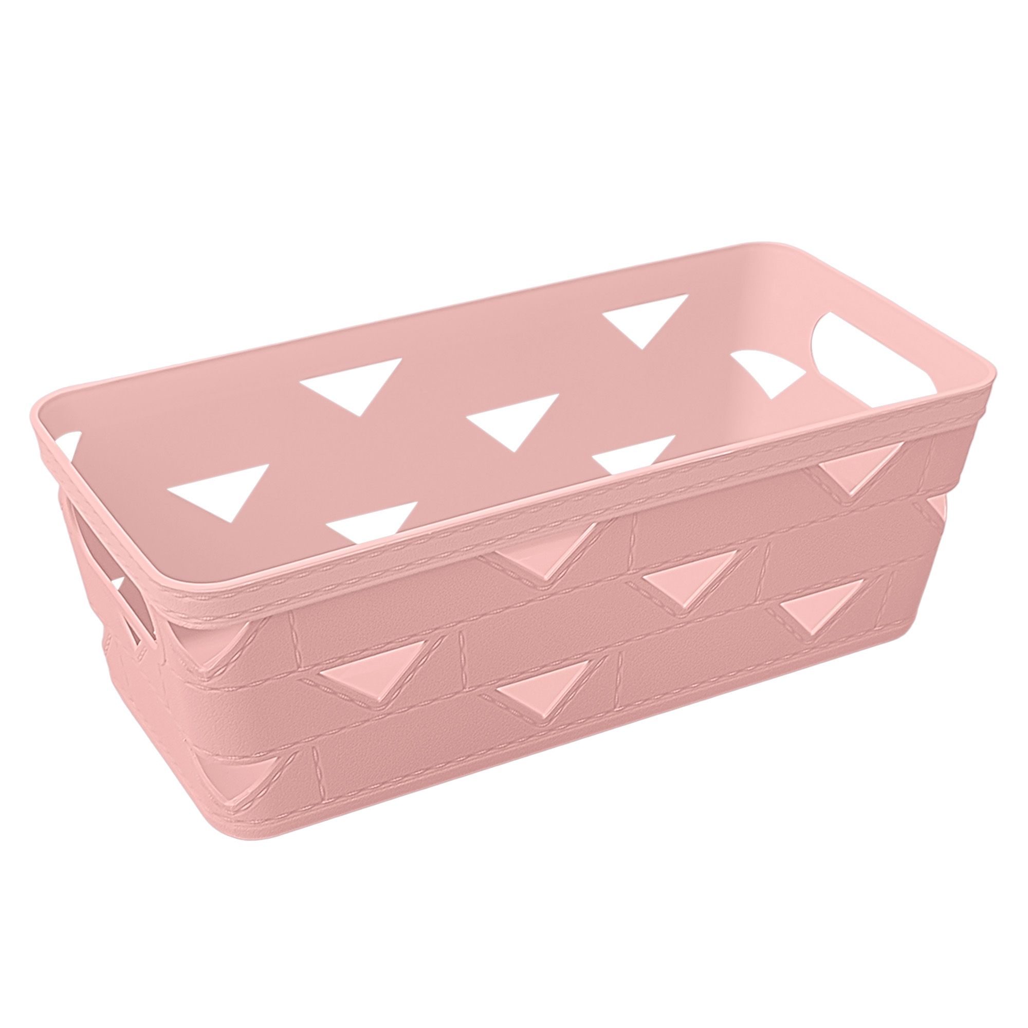 Корзина для хранения Лерберг 25,3х12,3х9 см пудровая роза