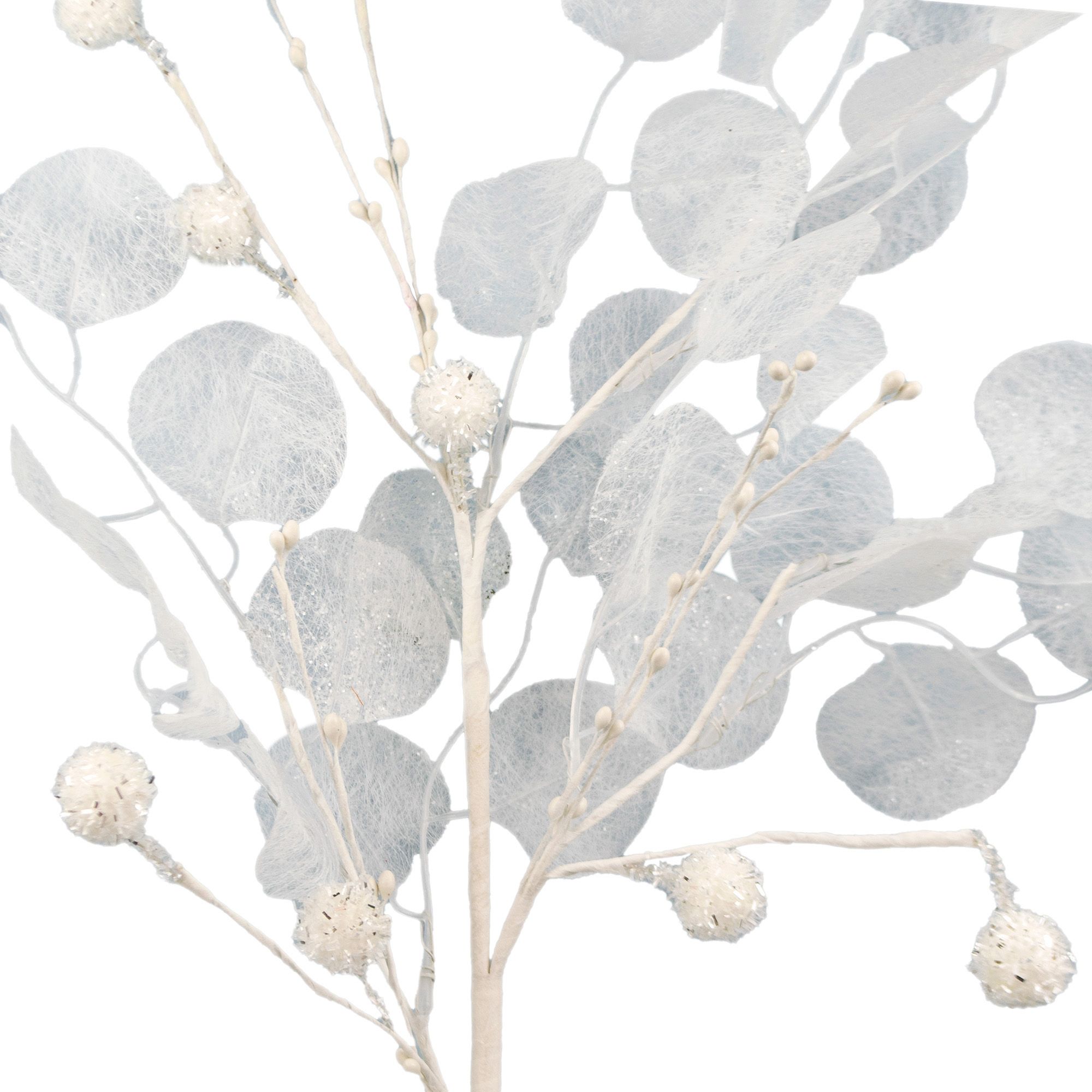 Украшение новогоднее Ветка 25х70х25 см белый 791173