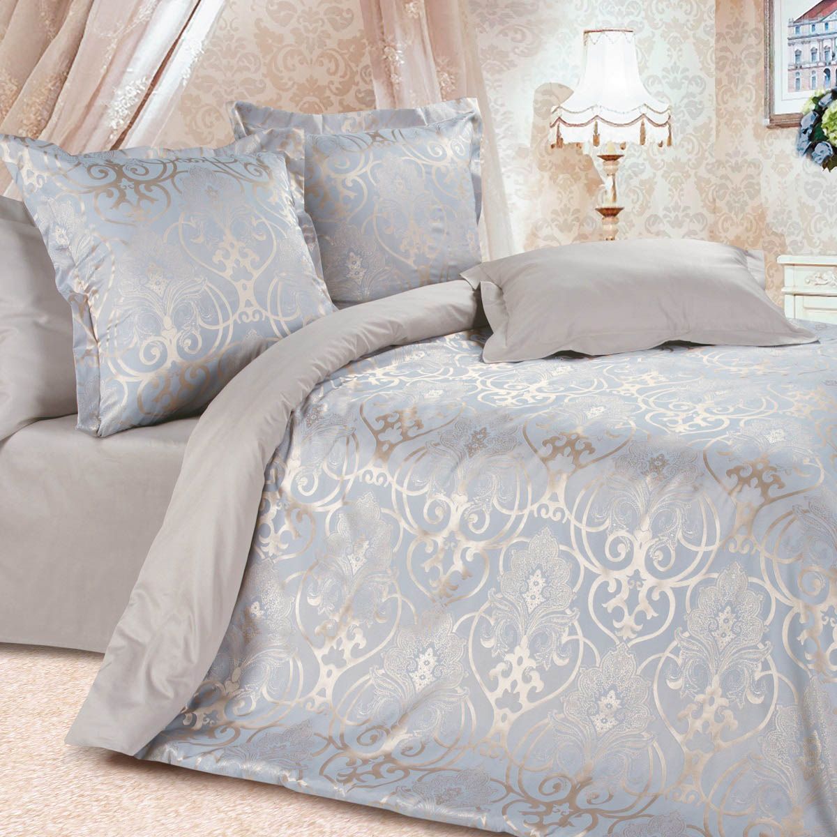 КПБ Эстетика сатин-жаккард евро Глейс