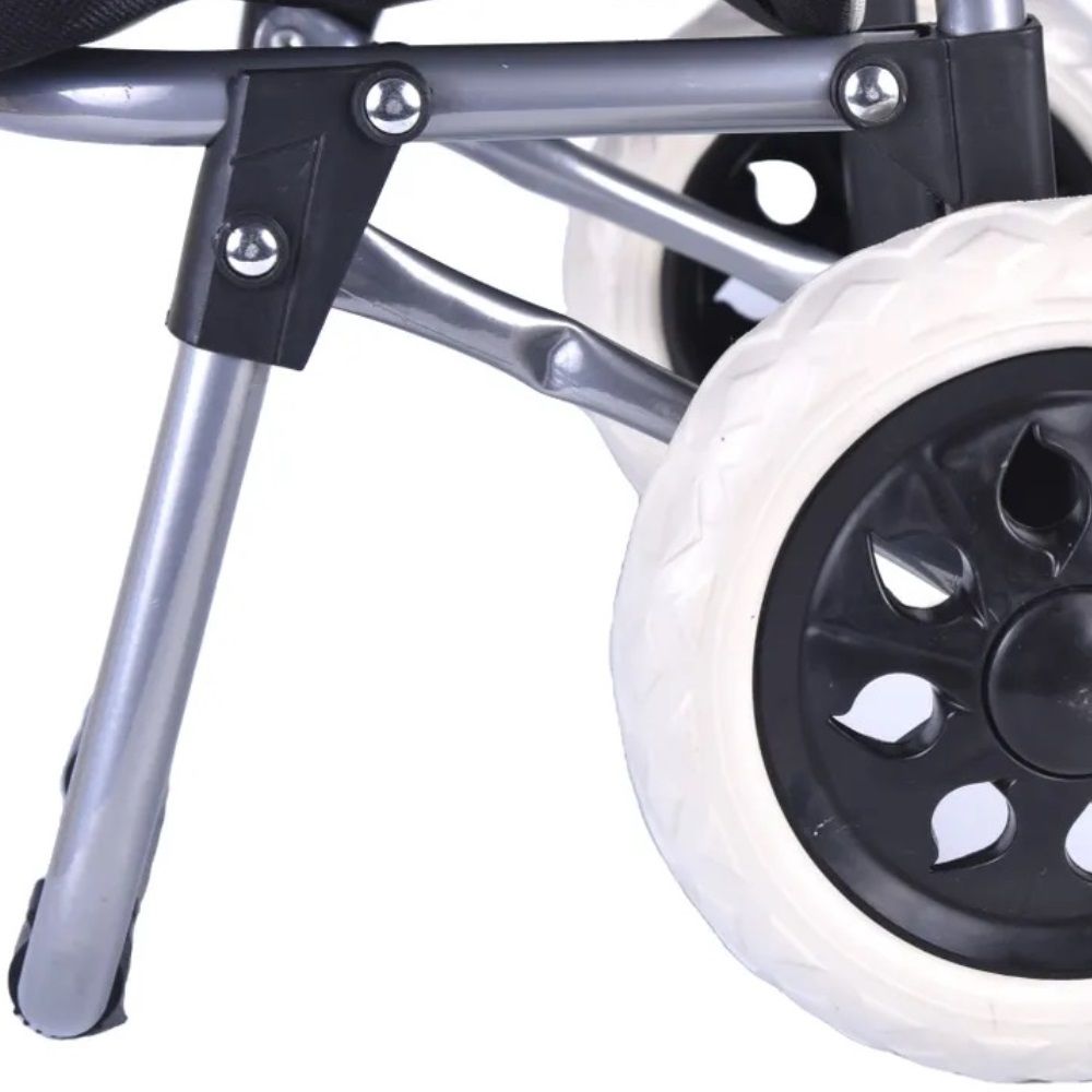 Тележка хозяйственная с сумкой до 30 кг 96/56х34х18 см колеса 16 см микс арт.AVSP8370