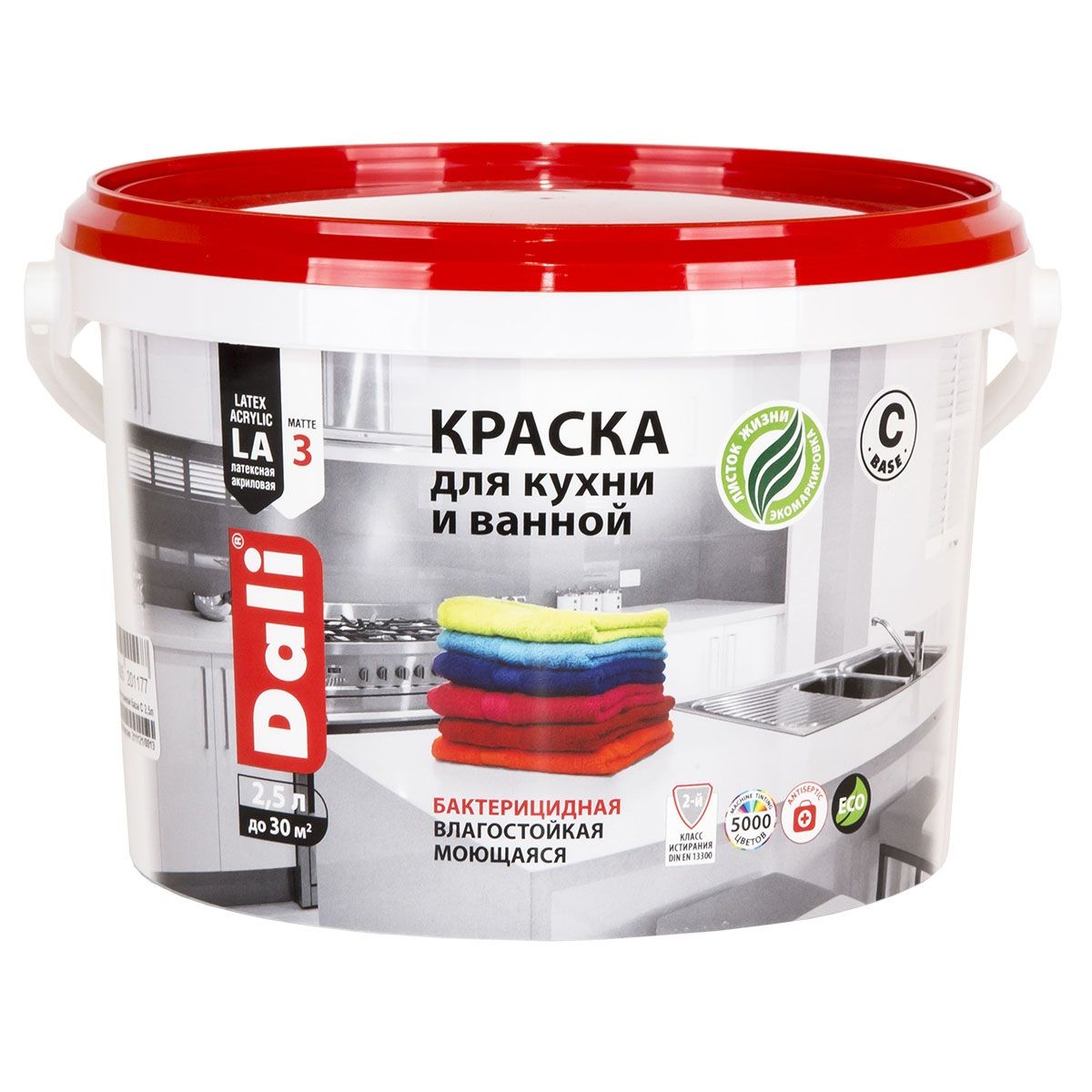 Краска для кухни и ванной  DALI база С 2,5 л
