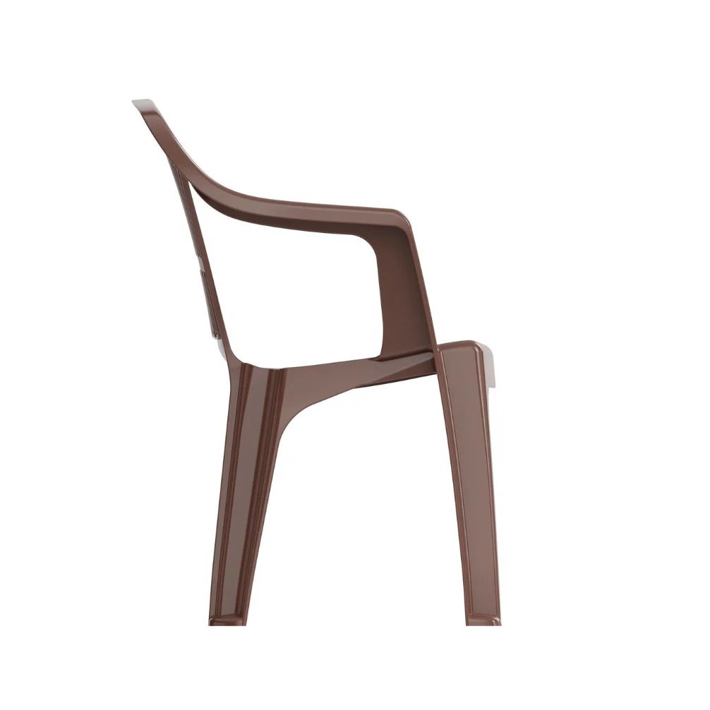 Скамейка пластик со спинкой Престиж 115х60х81 мм темно-коричневая