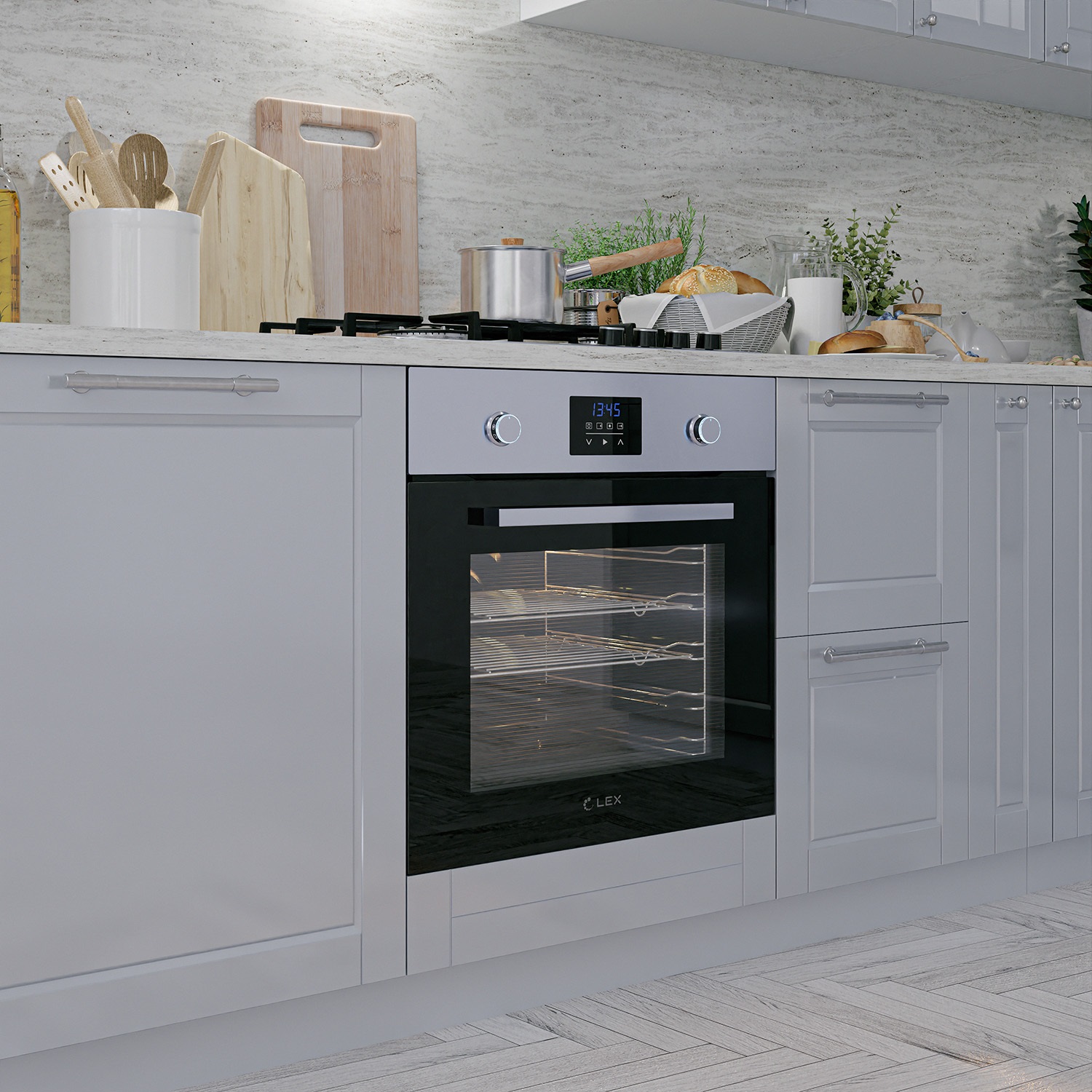 Духовой шкаф LEX EDP 093 IX NEW 9 функций 600х560х560мм