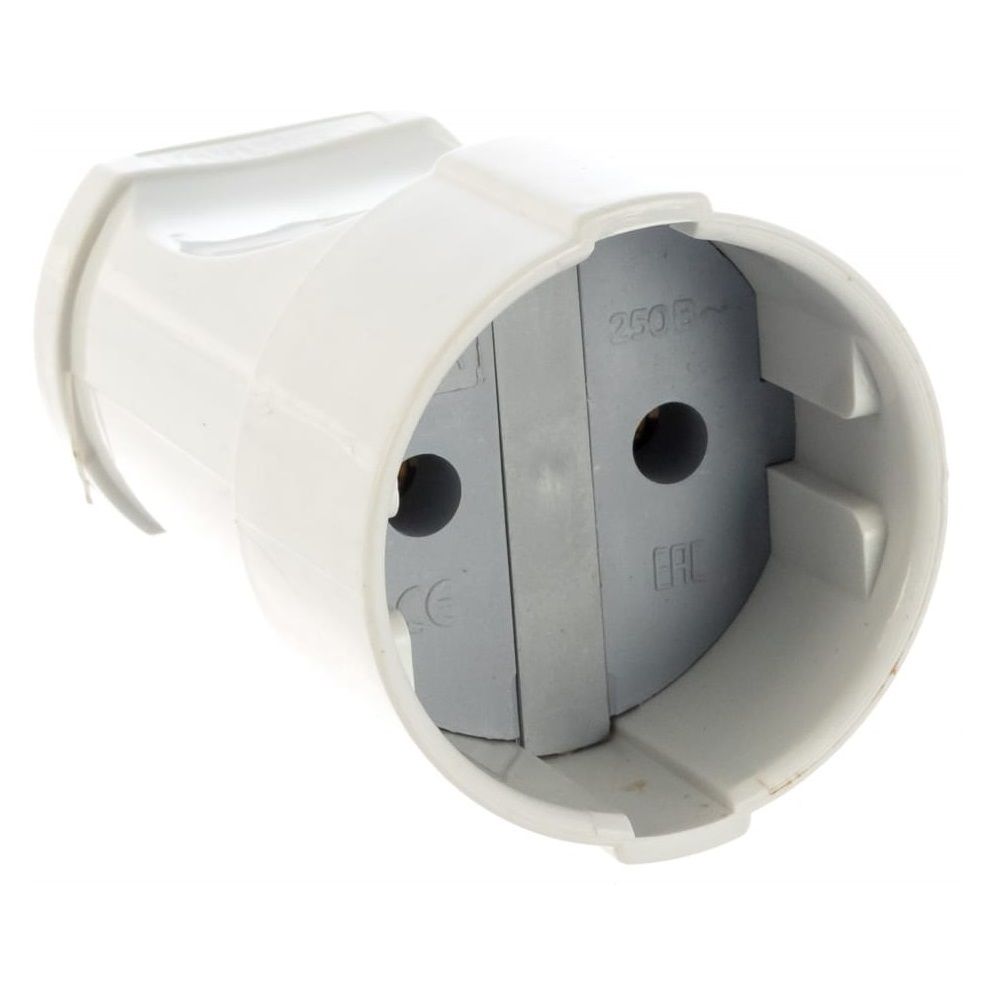 Гнездо штепсельное б/з 10А 250В IP20 UNIVersal белое