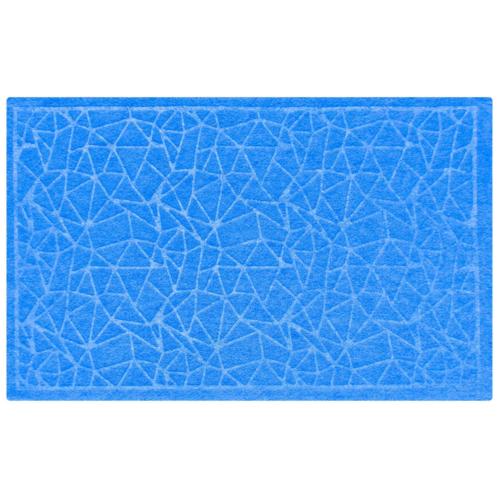 Коврик влаговпитывающий без подложки Авангард 60х90 см синий