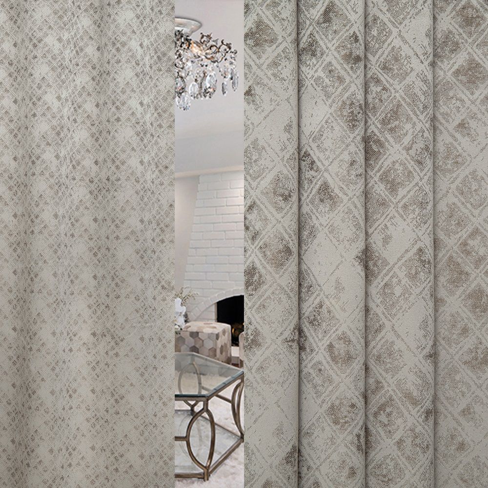 Ткань для штор Портьера жаккард TC SOFT2223-019/150 PJac NC коричневый