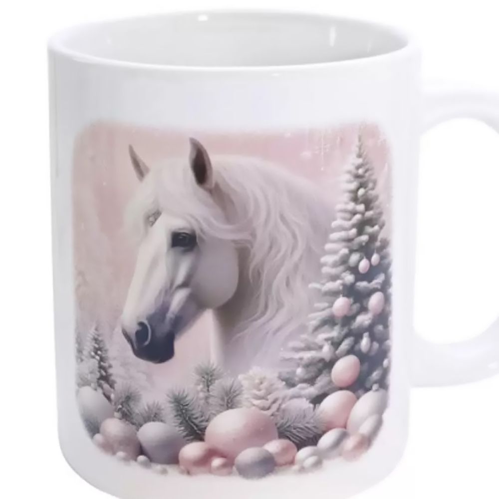 Кружка керамическая 350 мл Новогодняя лошадь MFK20589