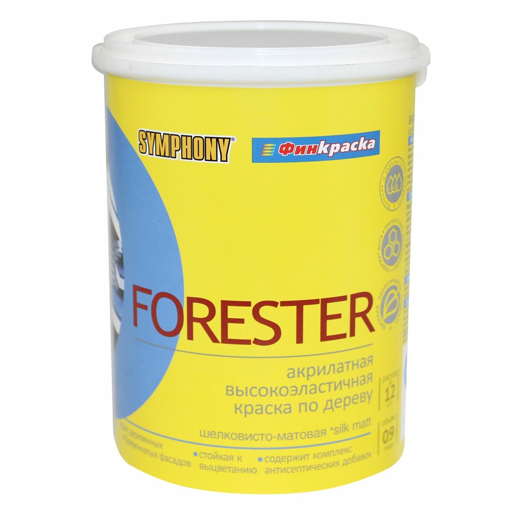 Краска фасадная по дереву Symphony Forester база С 1 кг/0,9 л