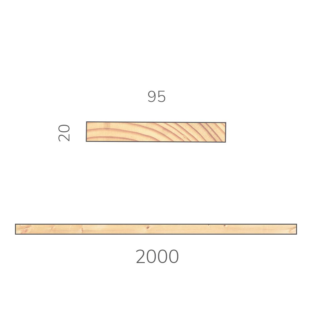 Доска профилированная 20х96х2000 мм хвоя