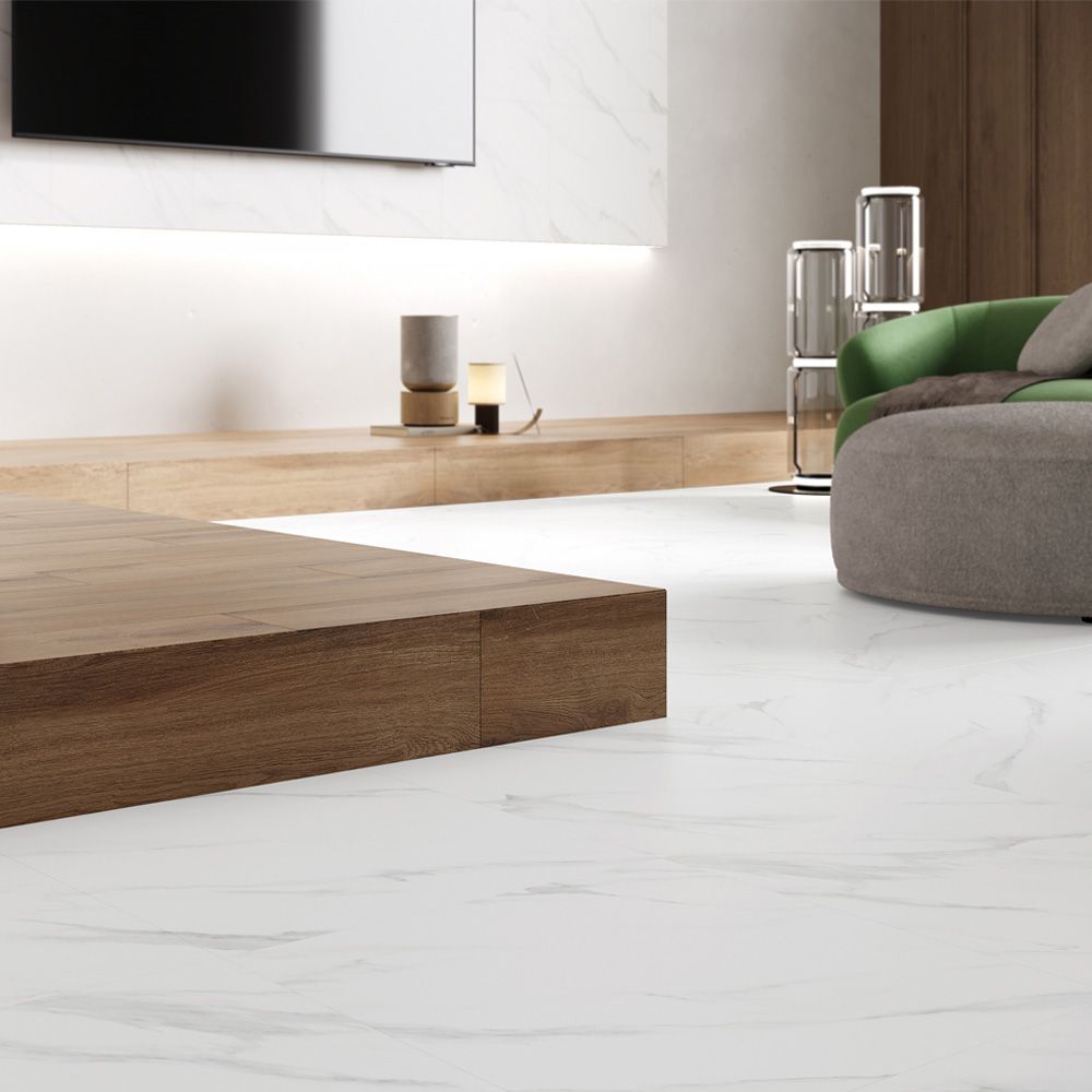 Керамогранит Laparet Swizer White 60х120 см белый полированный 1,44 м2