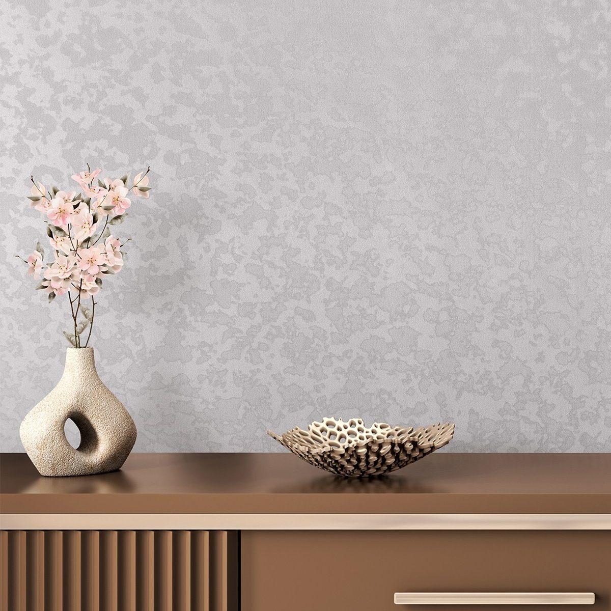 Обои 98935 Ateliero 1,06х10 м Cherry фон серый