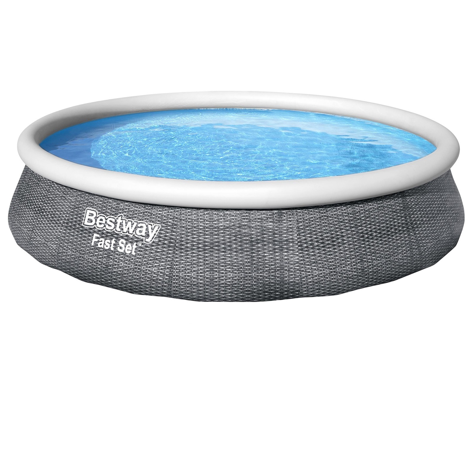Бассейн надувной круглый 396х84 см 7340 л Bestway Fast Set 57376 (ф/насос)