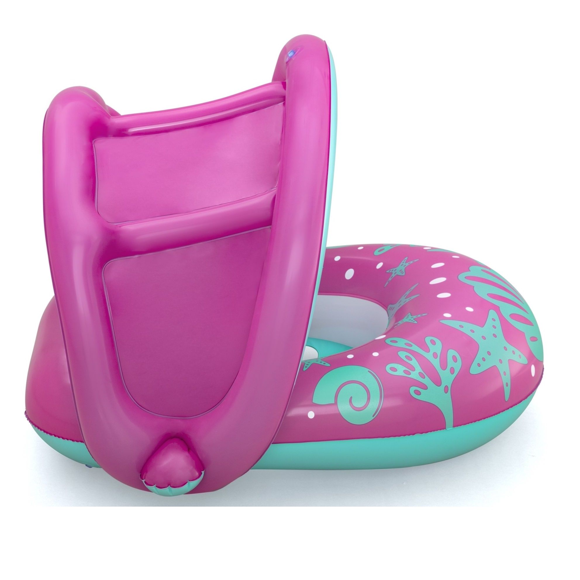 Круг для плавания с сиденьем 80х85 см 1-2 года Bestway Splash Star Shaded Baby 34091