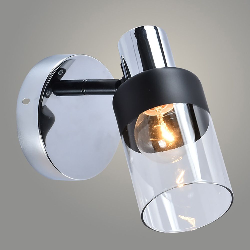 Спот DA5903/1 1x60 Вт E14 165 см черный/хром