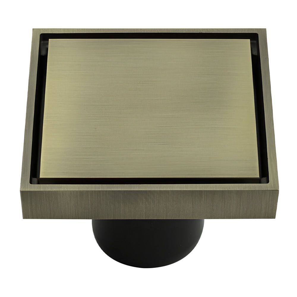 Трап вертик спуск 50 мм латунный бронза крышка литая 100х100 мм