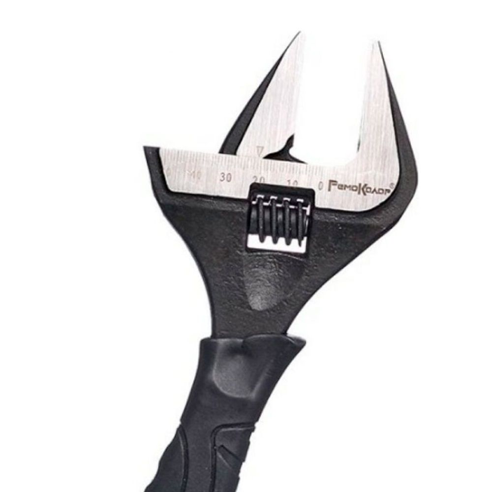 Ключ разводной тонкие губки 250 мм 0-50 мм двухкомпонентная рукоятка РемоКолор 43-1-525