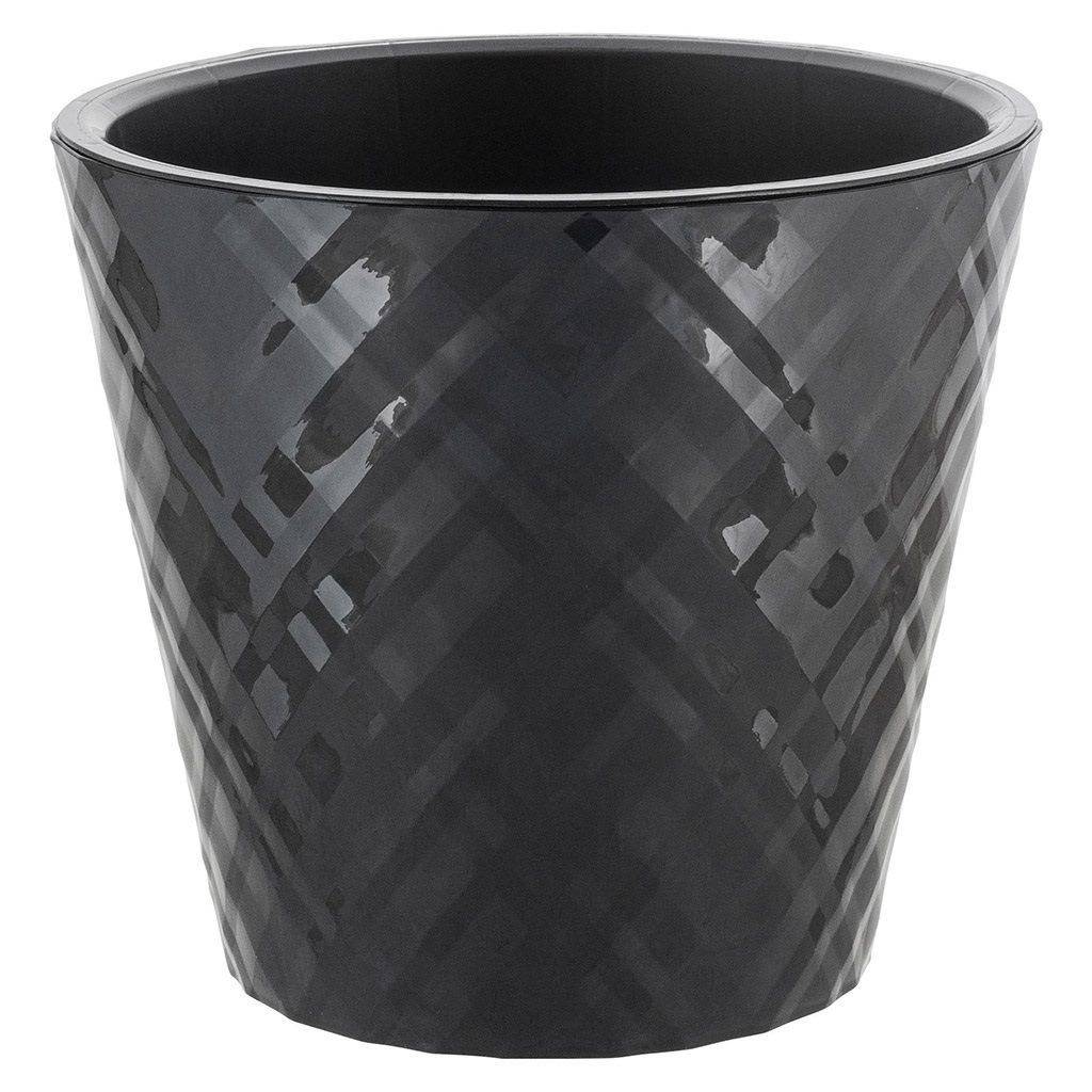 Горшок цветочный InGreen Manhattan Оникс 19 см 3,3 л c дренажной вставкой