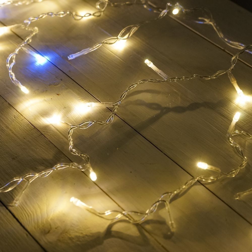 Гирлянда для улицы Моя Елочка Бахрома 50 м 70 см 990 ламп LED прозр. пров, IP44, теплый белый 2025-0157