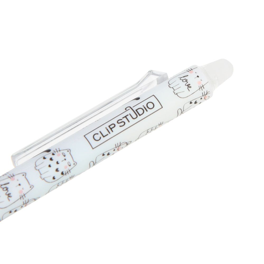 Ручка гелевая автомат синяя ClipStudio Пиши-стирай линия письма 0,6 мм 614-110