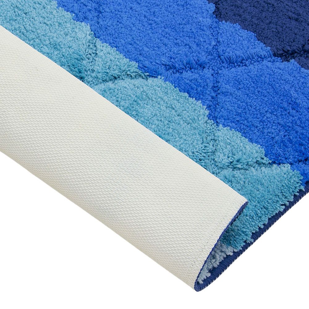 Коврик для ванной комнаты 50х80 см арт.HY-C19002 Альберта синий