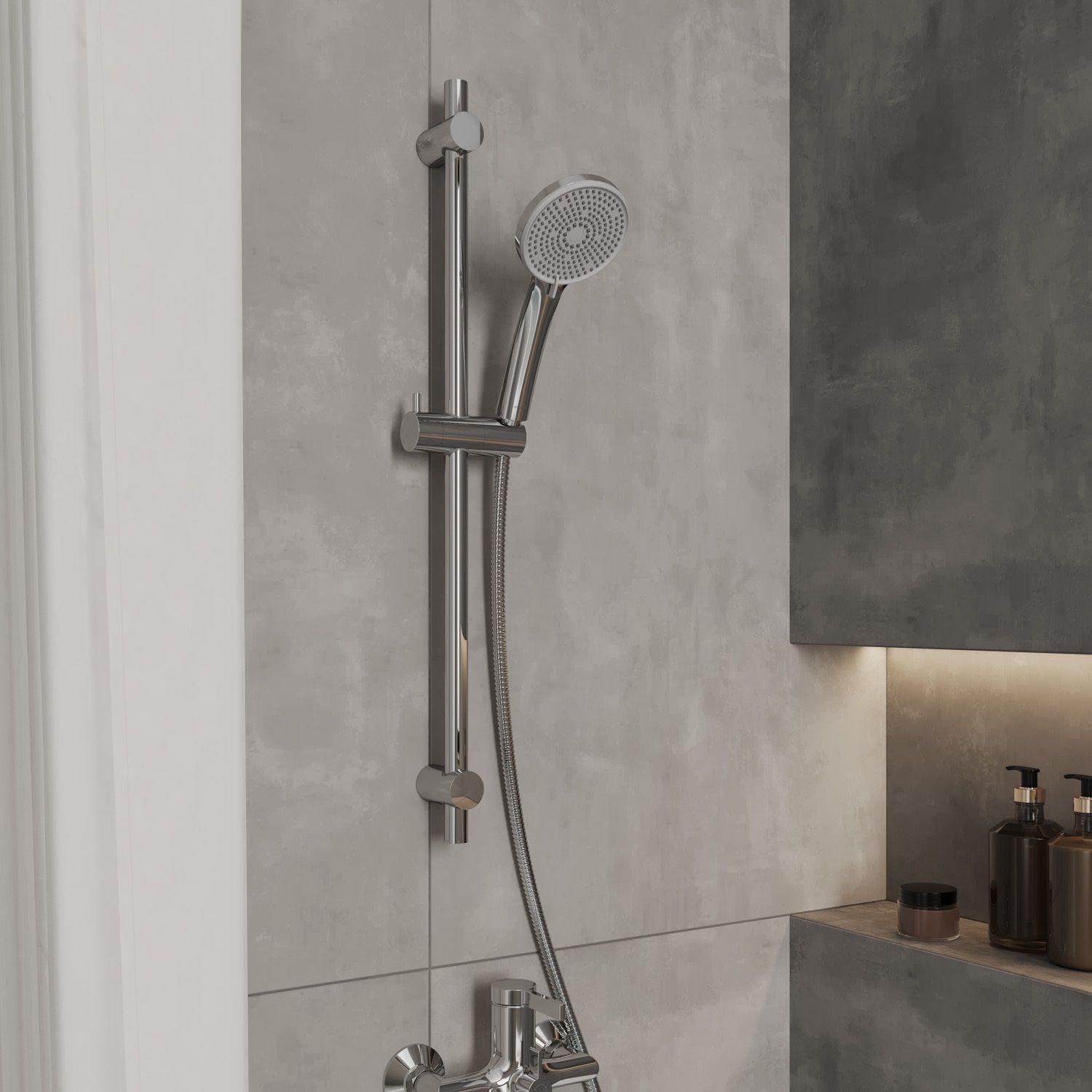 Лейка для душа Milardo Essential ESS5FCRM18 5 режимов d113 мм