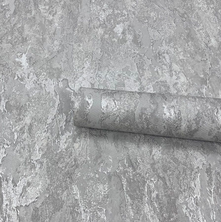 Обои Erismann Tivoli 60929-07 серые штукатурка 1,06х10,05 м