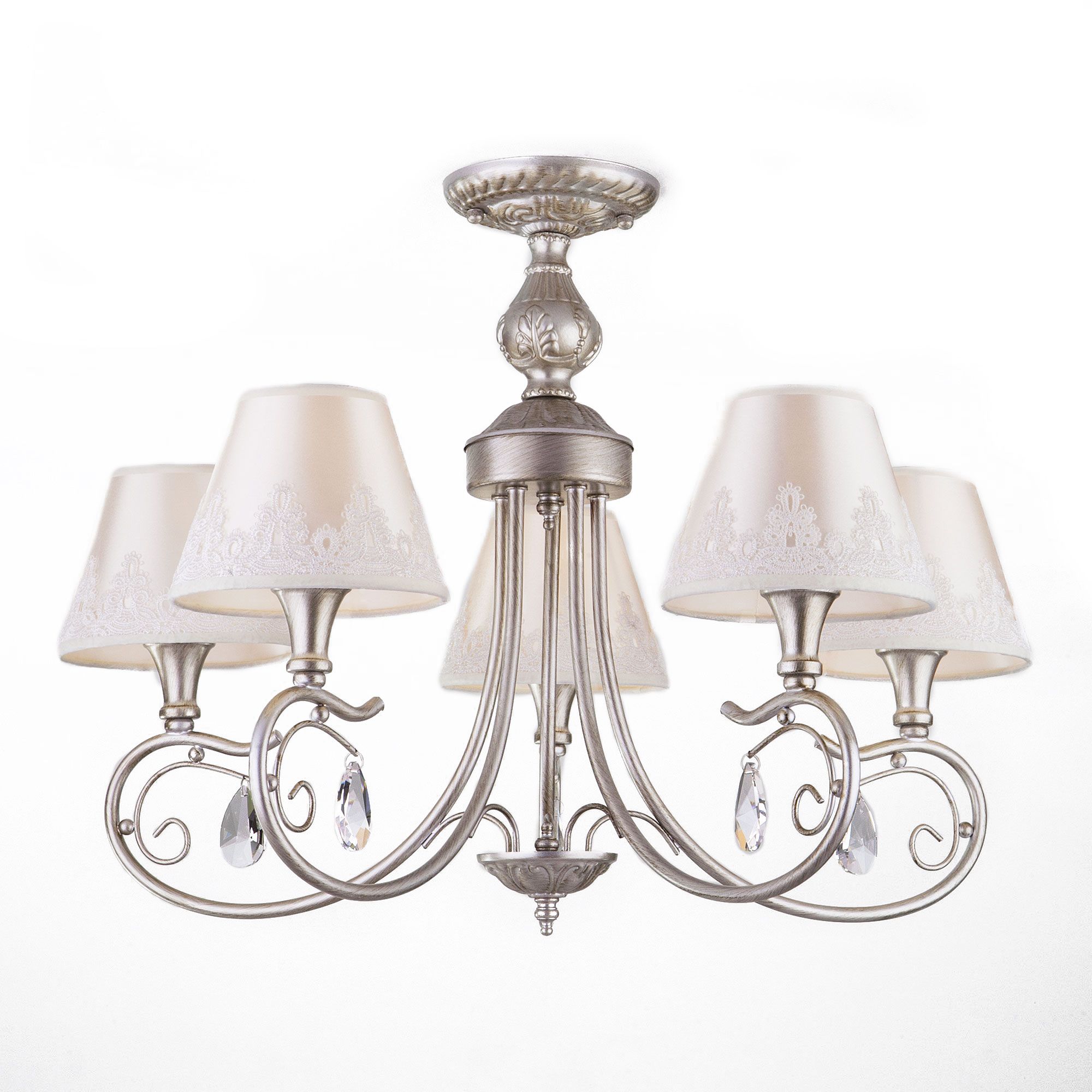 Люстра потолочная Eurosvet 60069/5 5х40Вт E14 d61,3 см h48,3 см серебро