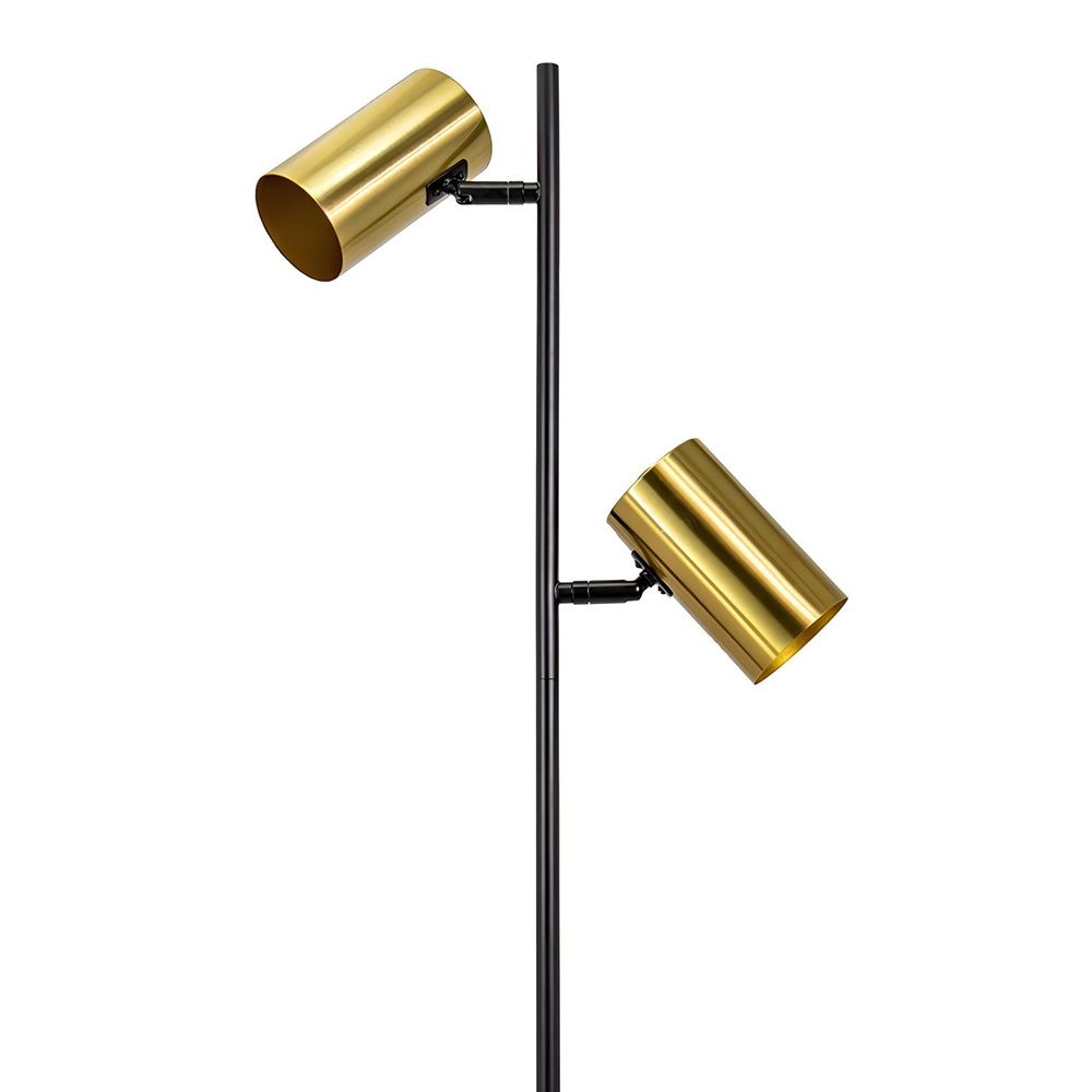 Торшер с двумя плафонами МТ2015 60Вт Е27 78-156 см черный/античная медь