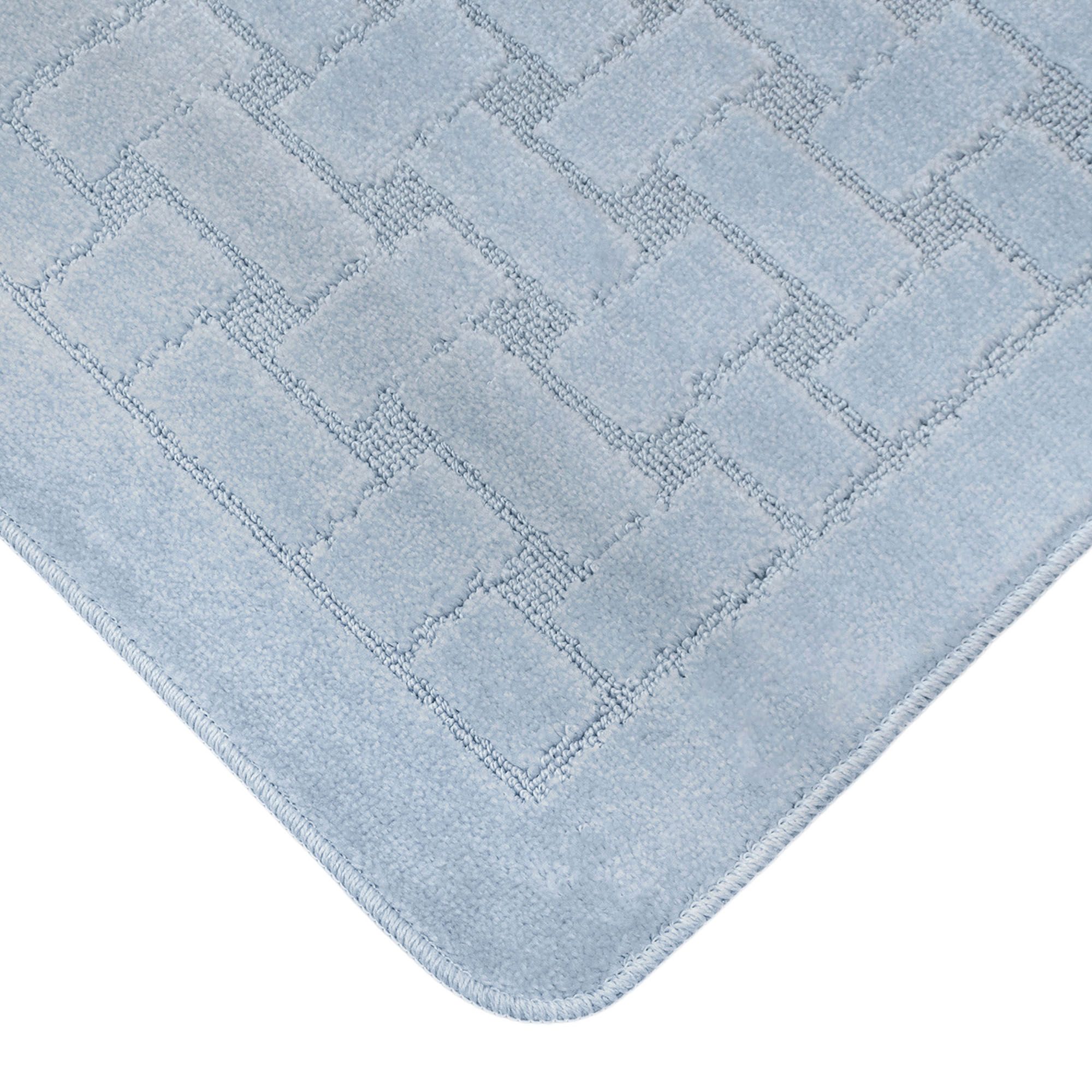 Коврик для ванной комнаты 50х90 см Zalel L.Blue голубой