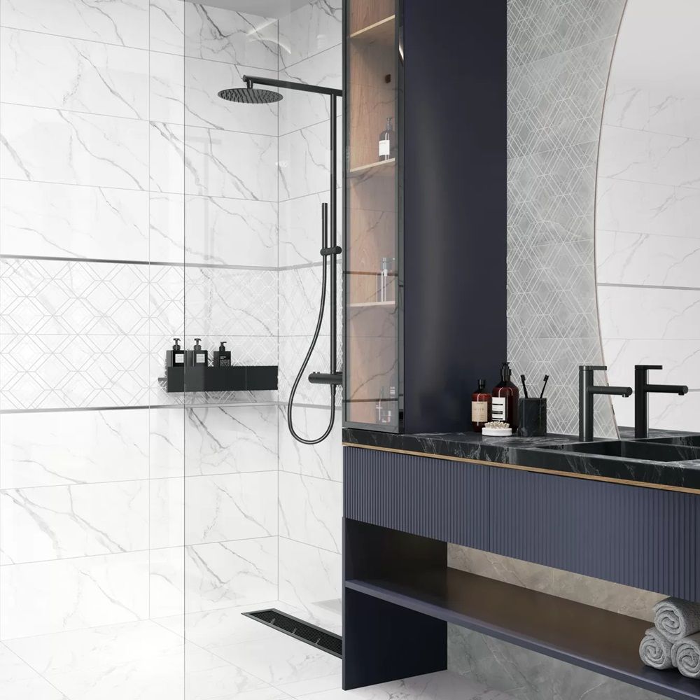 Декор New Trend Lims Light Rhomb DW36LMM00 30х60 см белый