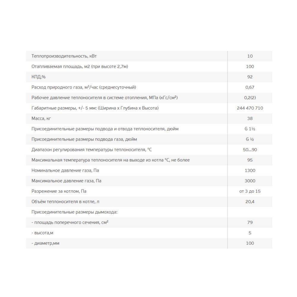 Котел газовый одноконтурный Очаг КСГ-10 С Стандарт с автоматикой САБК-АТ
