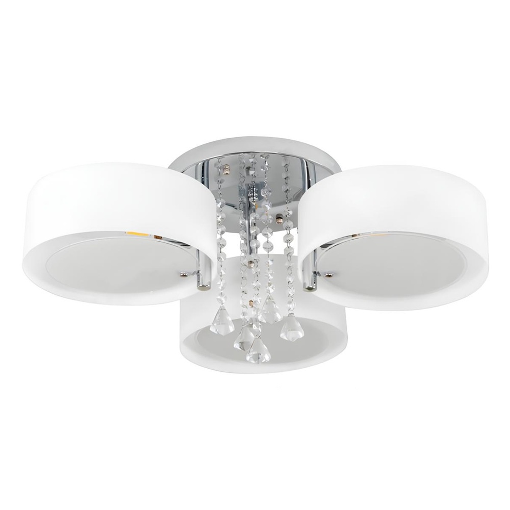 Люстра потолочная In Home Modern Lima-CL-3E27-CH 3х100Вт Е27 64x64х28,5 см белый/хром