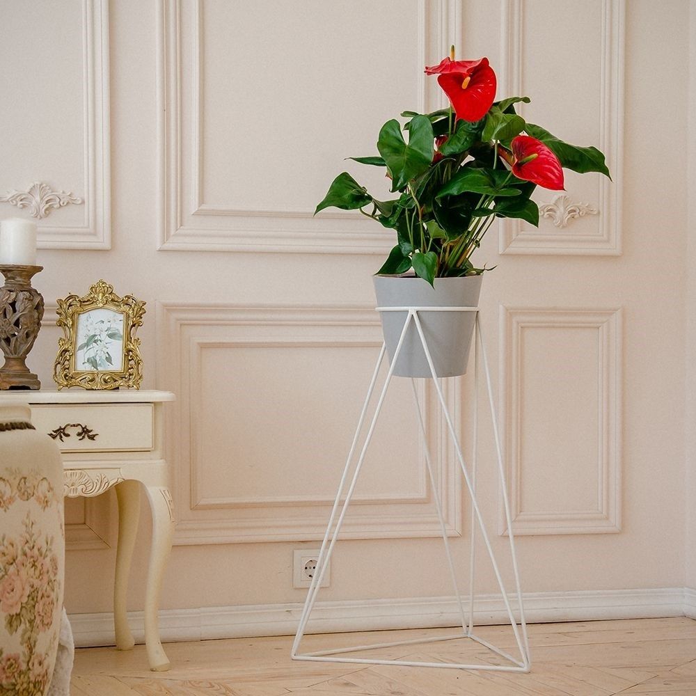 Подставка под цветы 66-419 на 1 цветок золотая 500х730 мм