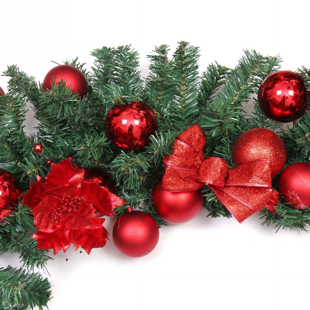 Гирлянда хвойная Сказочное чудо 1,8 м d30 см красный SST1950R-180