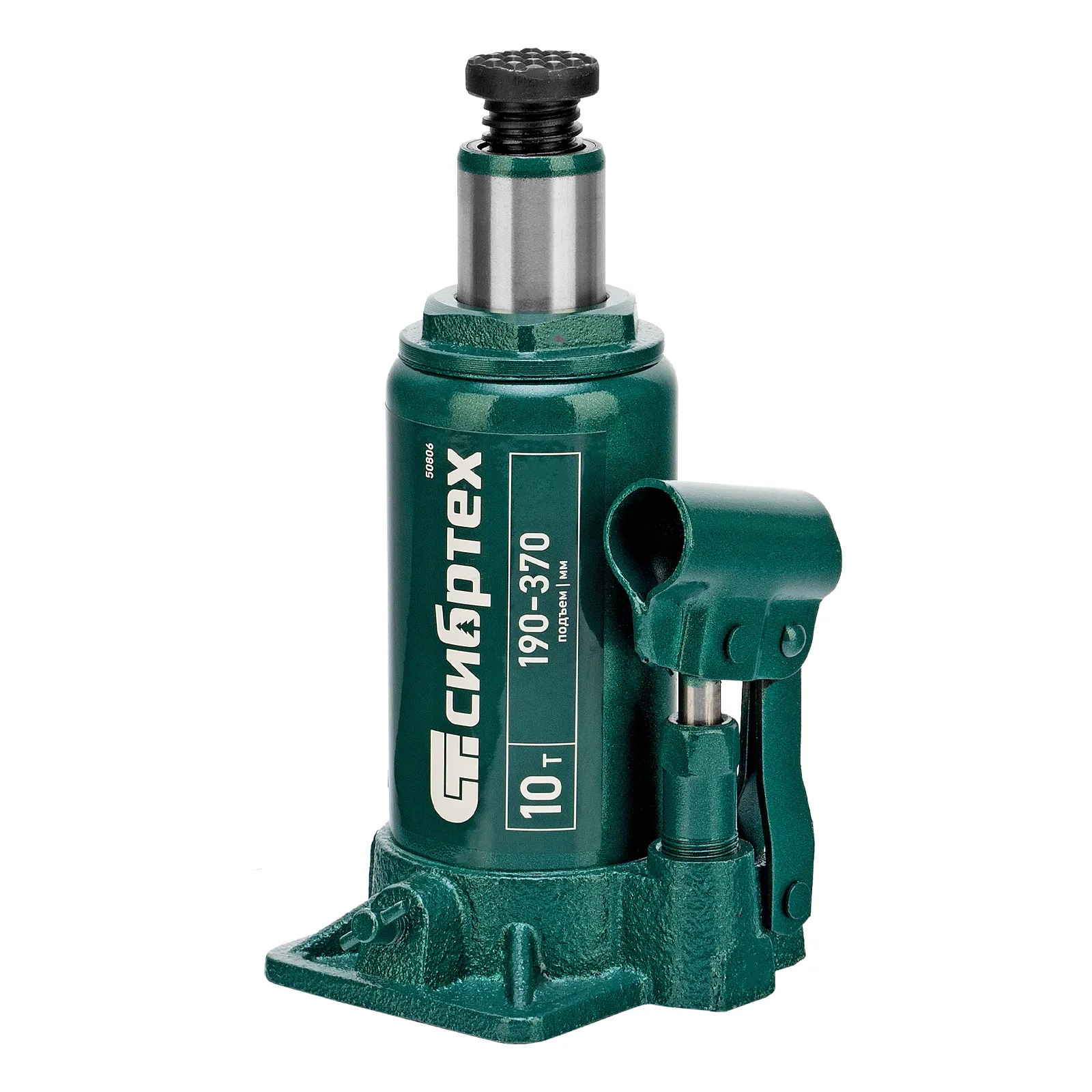Домкрат гидравлический бутылочный 10 т 190-370 мм Сибртех