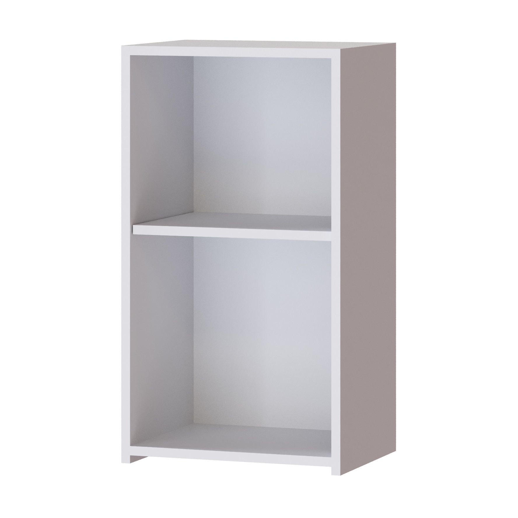 Шкаф глухой 400х720х318 мм Плейона П4В Белый/Белый, ЛДСП