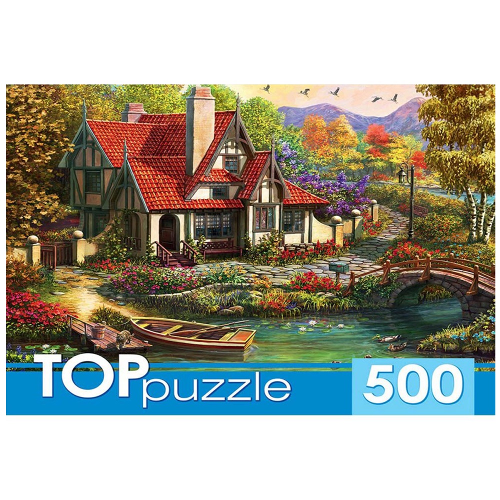 TOPpuzzle. ПАЗЛЫ 500 элементов. ХТП500-4228 ДОМИК У ПРУДА