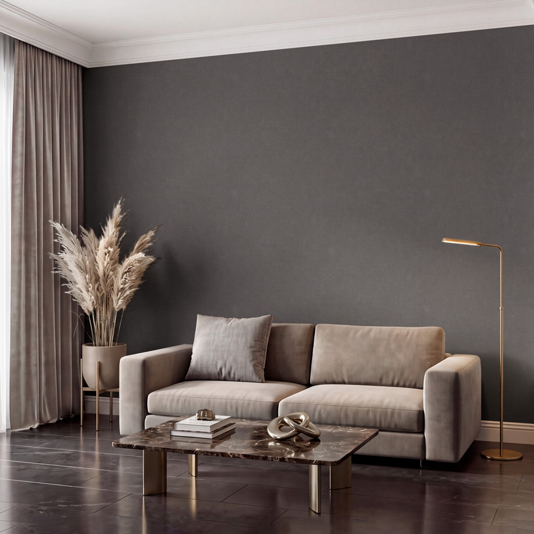 Обои WallSecret Прайм 9225-16 графит штукатурка 1,06х10,05 м