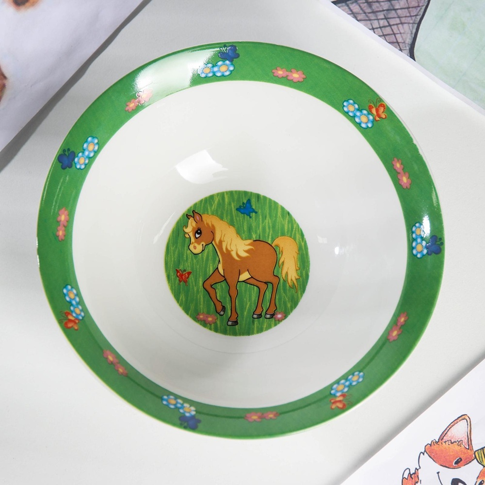 Набор посуды Домашние животные 3 пр тарелка 19 см миска 18 см кружка 240 мл