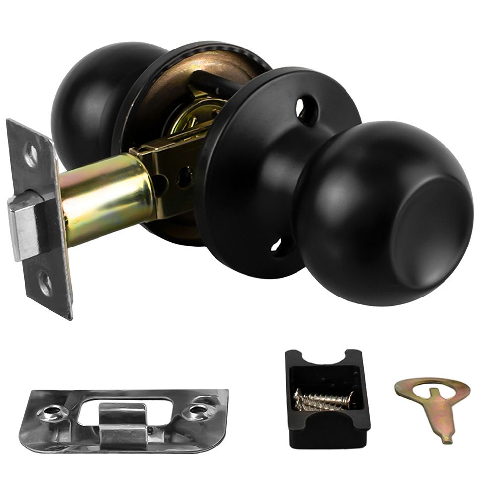 Ручка защелка 6072 BL-P (без фиксатора) черный