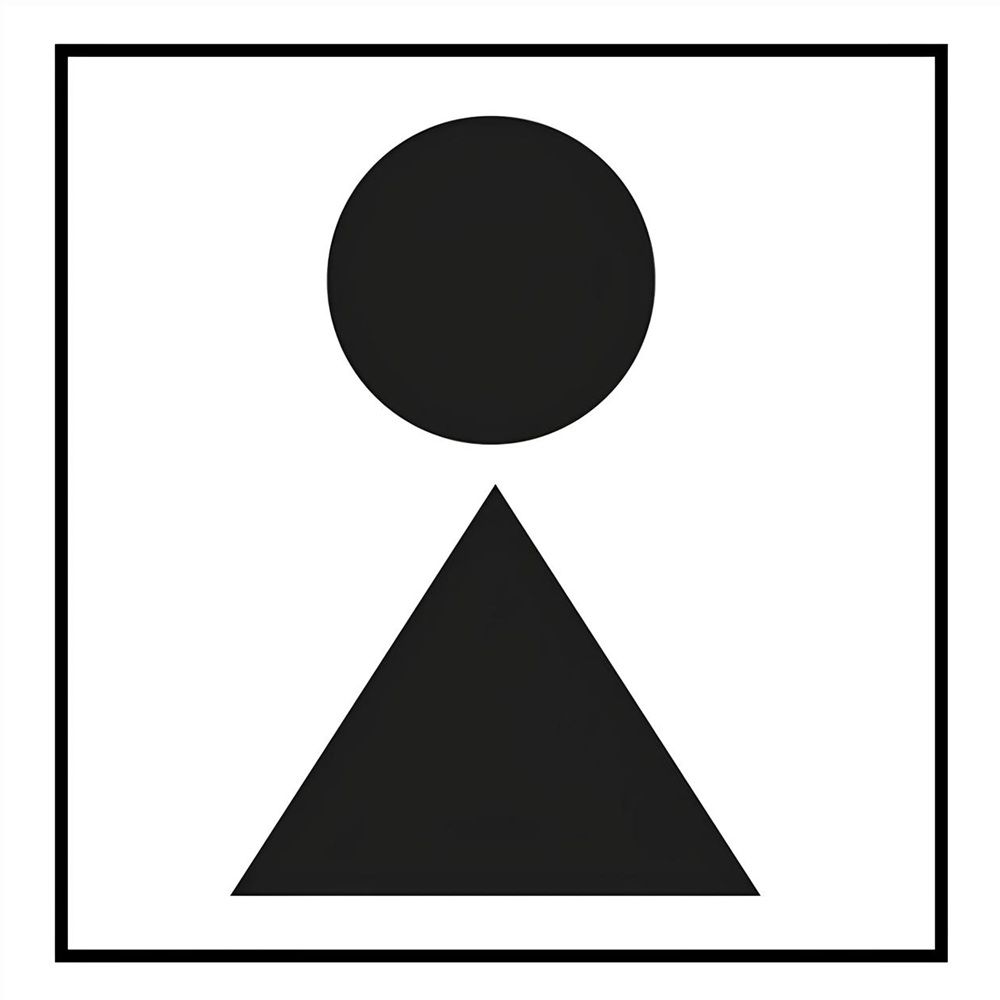 Наклейка Туалет Ж 10х10 см Знак VRO018