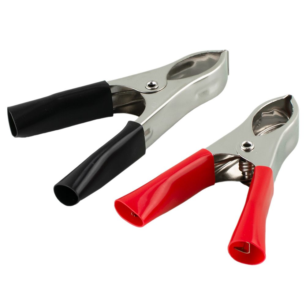 Зажим TDM "крокодил" ЗК 30А 75мм красный/черный (1шт+1шт) (10!) SQ0541-0023