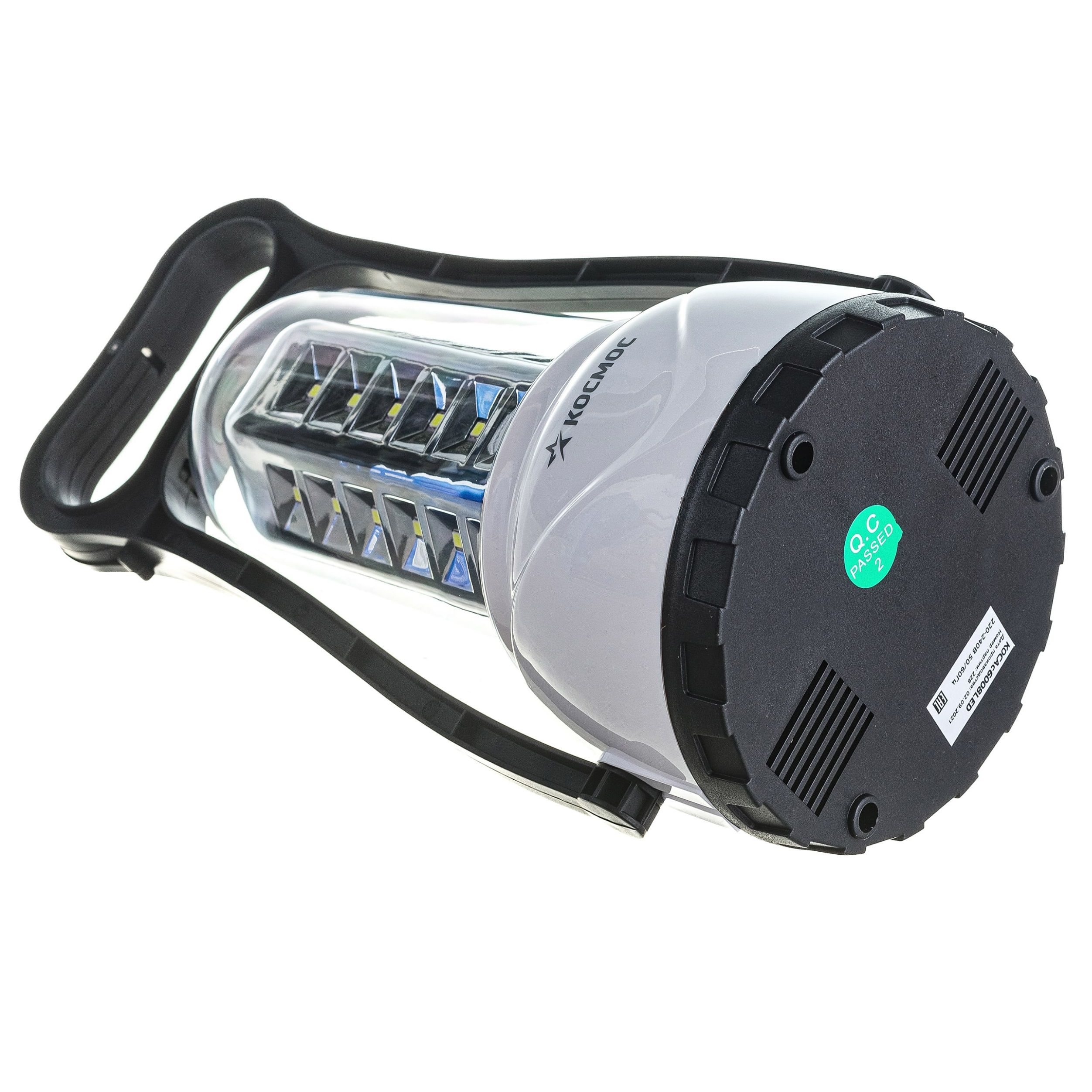 Фонарь кемпинговый Космос 6008LED (аккум 4V 2Ah, 36св/д, 300Лм серый, диммер)