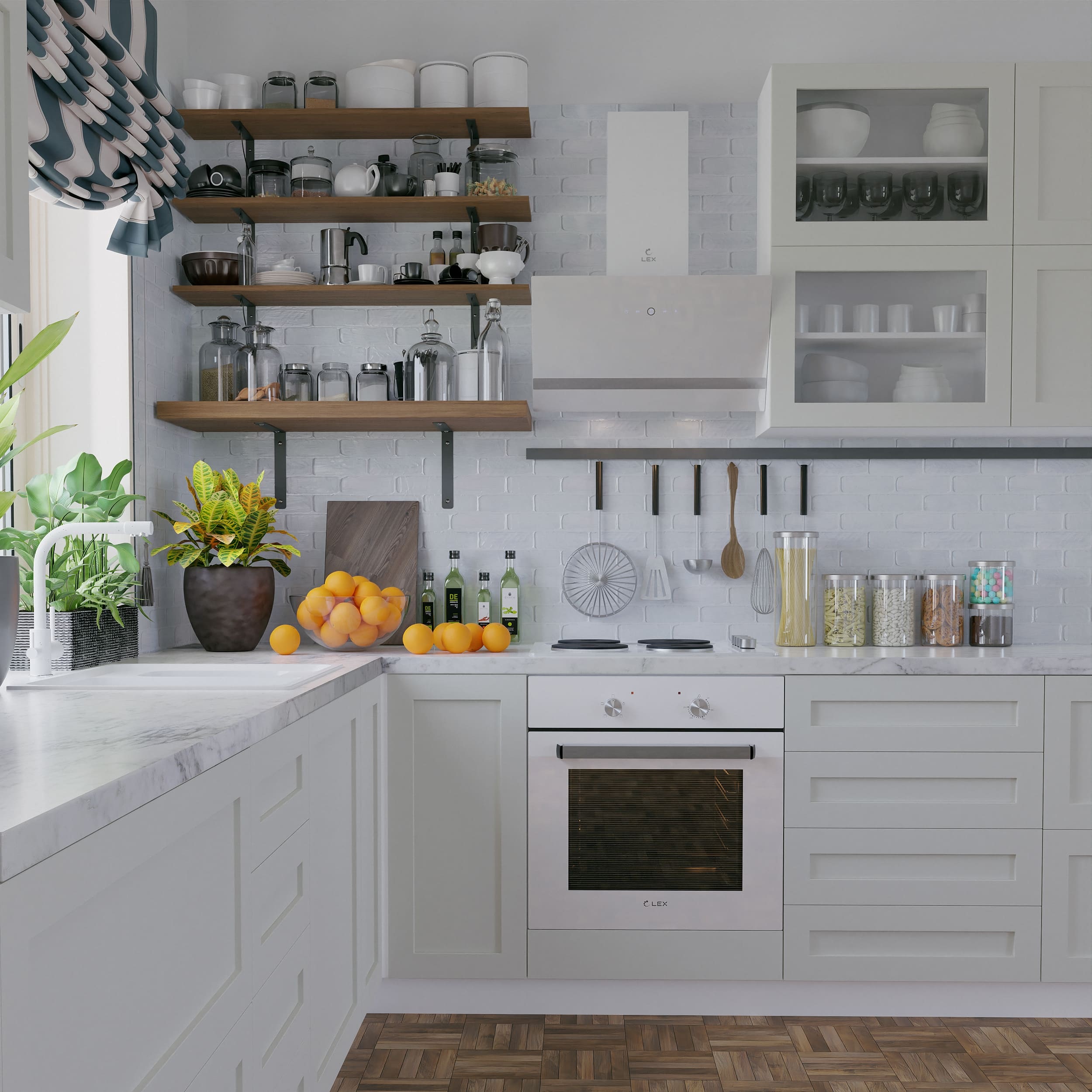 Духовой шкаф LEX EDM 040 WH 4 функции 600х560х560мм