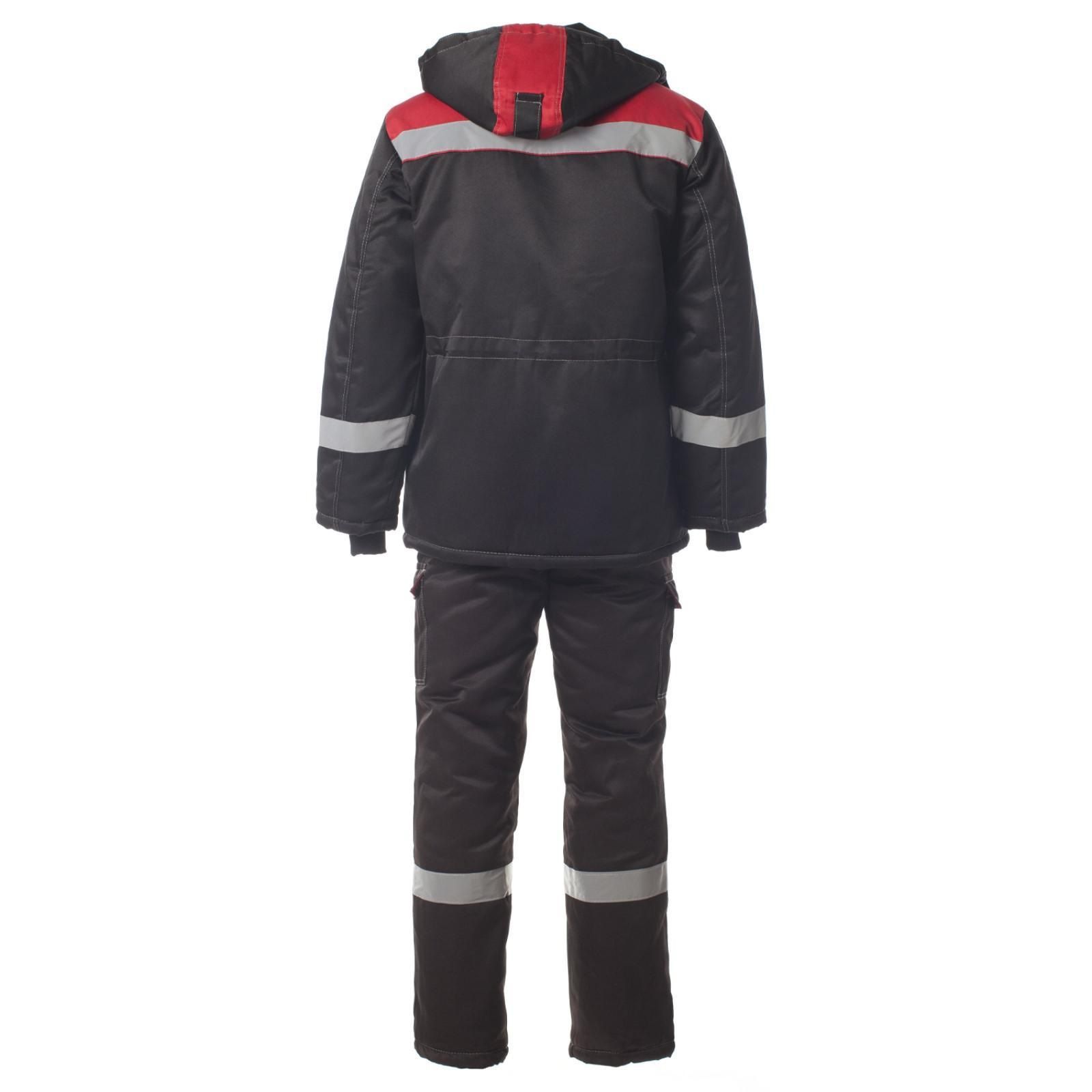 Костюм зимний Антей куртка, п/комб черный с красным р.104-108/182-188