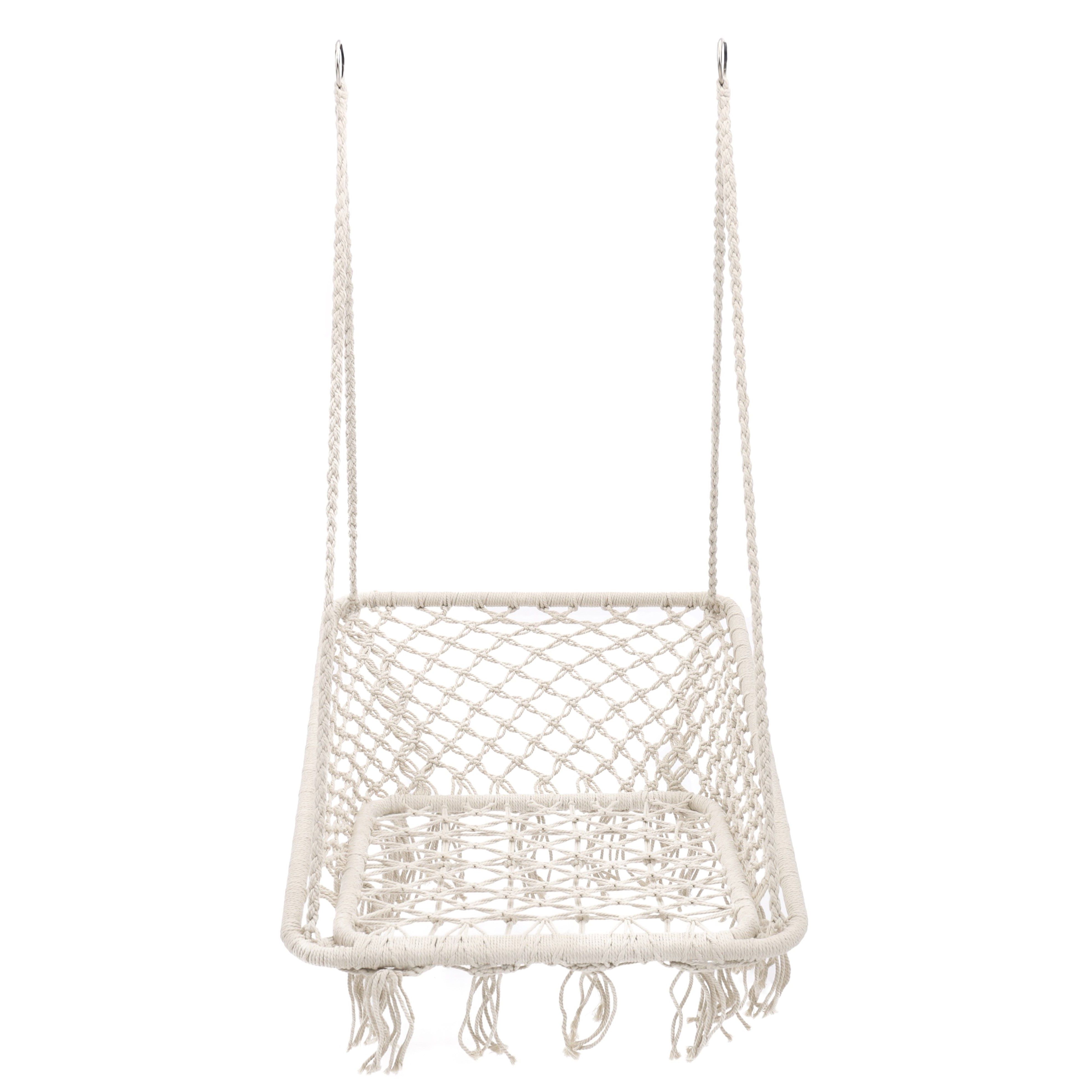 Качели подвесные плетеные Nolita 600х1100/500х580 мм до 110 кг бежевые 10922-7414