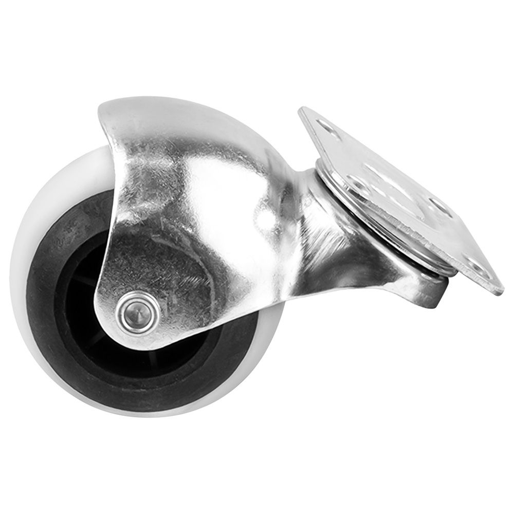 Колесо поворотное на площадке, шар,закрытая хром  d 50мм